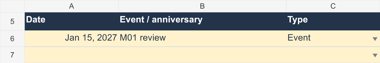 after event input