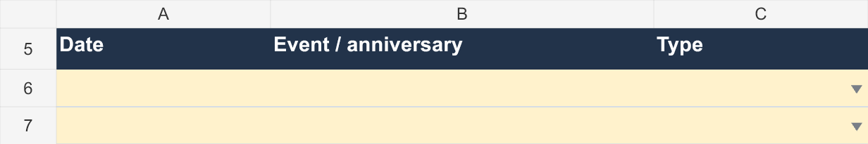 before event input